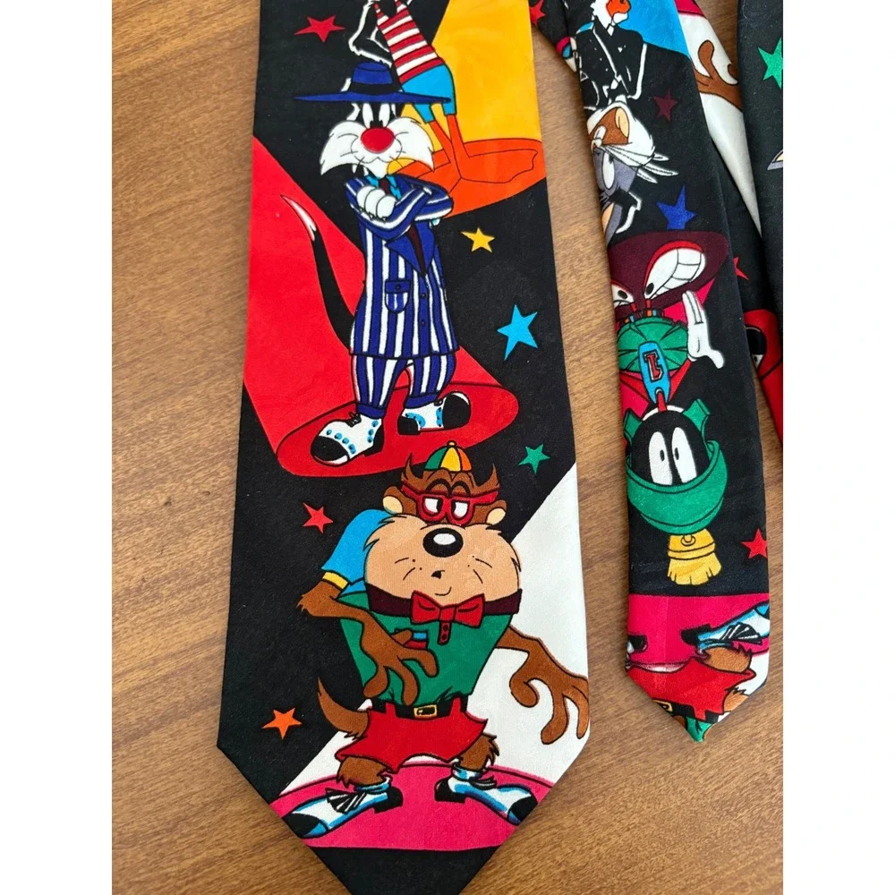 Vintage 1993 Looney Tunes Mania Tie Bugs Bunny‎ Sylvester Taz Marvin the Martian